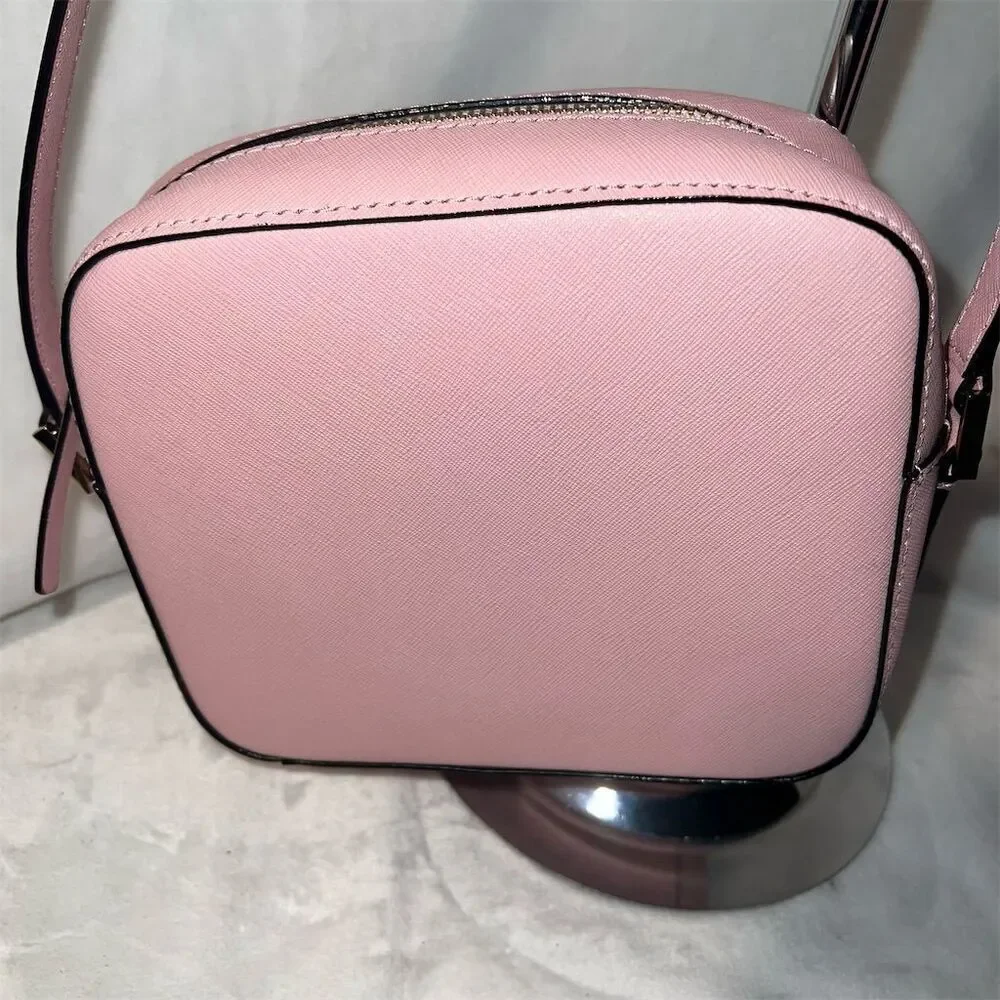 Kate Spade Pink Saffiano Leather Crossbody Bag Adjustable Strap